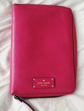 Kate Spade 2017 Wellesley Pink Leather Planner/Agenda, Nearly Vintage
